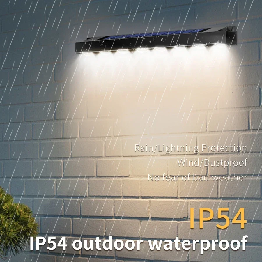 Solar-Powered LED Outdoor Wall Light - Waterproof Garden Landscape & Sign Accent Lamp