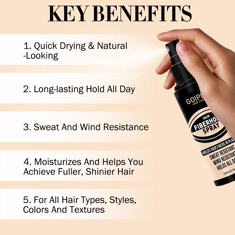 Fiber Hold Spray Hair Building Fibers Powder Hair Thickening Spray for Men and Women hair thickening spray
