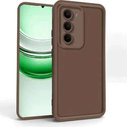Flexible Silicone Shockproof Protective Case - Soft Back Cover for Realme C71 (Brown)
