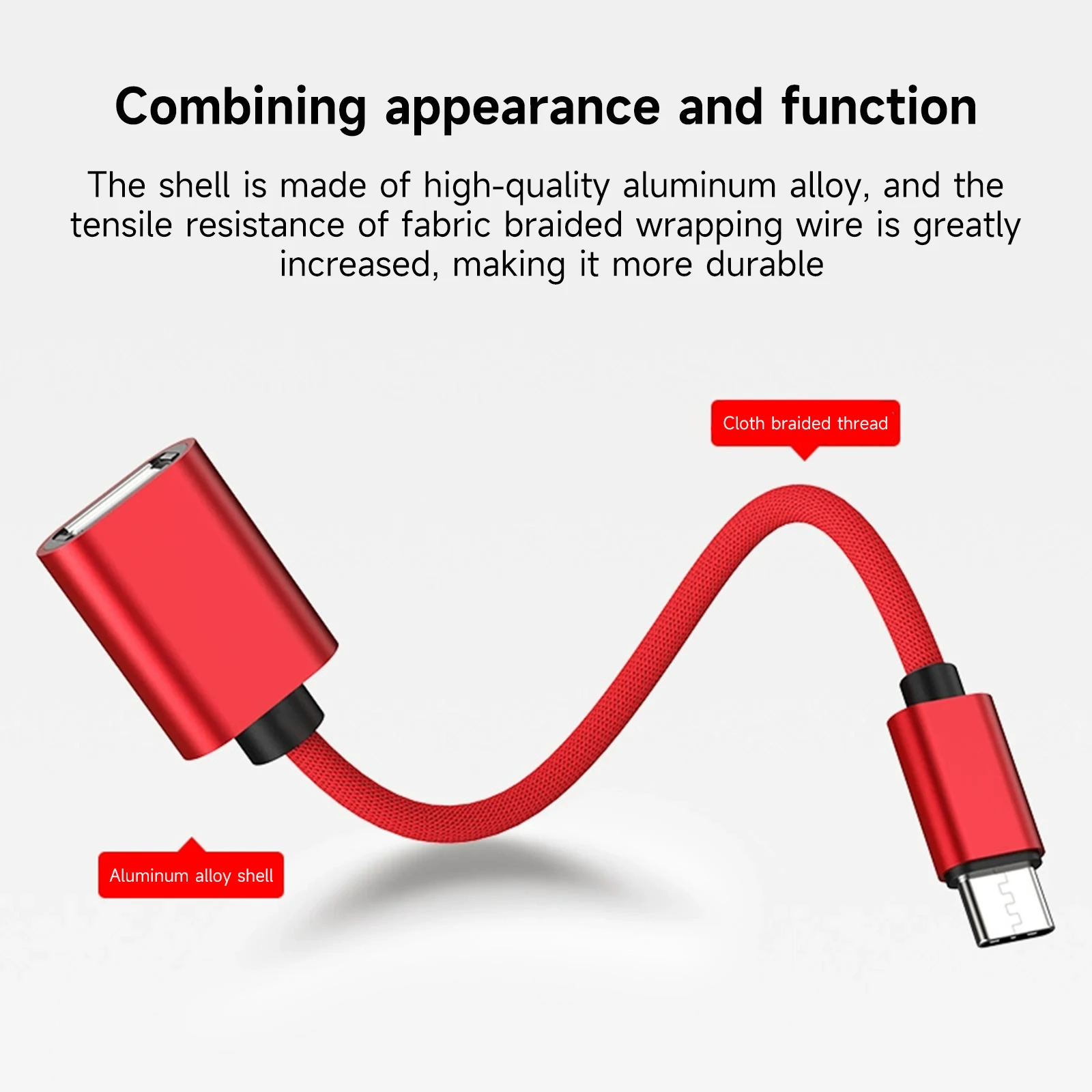 USB-C-USB 어댑터, 스마트폰, 태블릿, 노트북 등을 위한 USB-C 남성-USB 여성 OTG 데이터 케이블