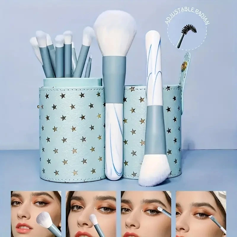 12pcs 전문 메이크업 브러쉬 세트 프리미엄 합성 파운데이션 컨실러 파우더 아이섀도 블러쉬 브러쉬 위생적인 ??뷰티 도구