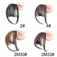 Extension capillaire synthétique fausse frange d'air Invisible, postiche à franges avant, accessoires pour cheveux noirs et bruns pour femmes 2