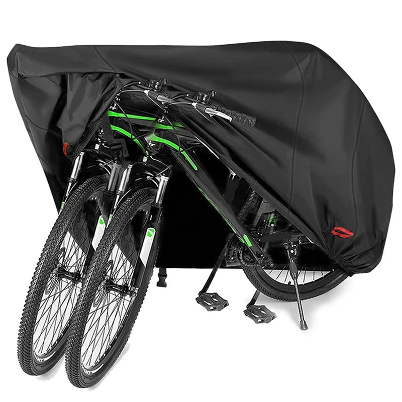 

1 Piece Waterproof Bike Cover Dustproof Cloth Black Rain Bicycle Cover For 3 Bikes Mountain Cycling Accessory
