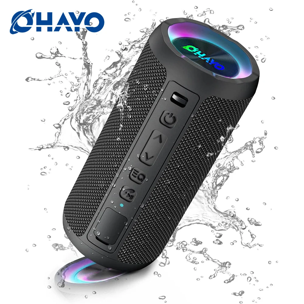 Altoparlante Bluetooth 5.4 Potente 20W Con Luce LED, 3 Modalità EQ E 360° Audio Stereo, 24 Ore Di Autonomia