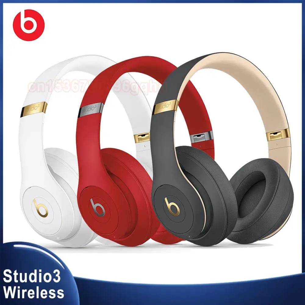 100% Original Beats Studio3 Over-Ear Headphones Bluetooth Wireless Noise Cancelling Gamer Headset Music Sport Deep Bass Earphone |