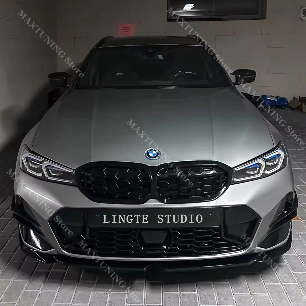 2PCS ABS 자동차 헤드 라이트 악마 눈썹 BMW 3 시리즈 G20 G21 316d 318i 320i 325i 330i 2019-2024 눈꺼풀 커버 트림 바디 키트