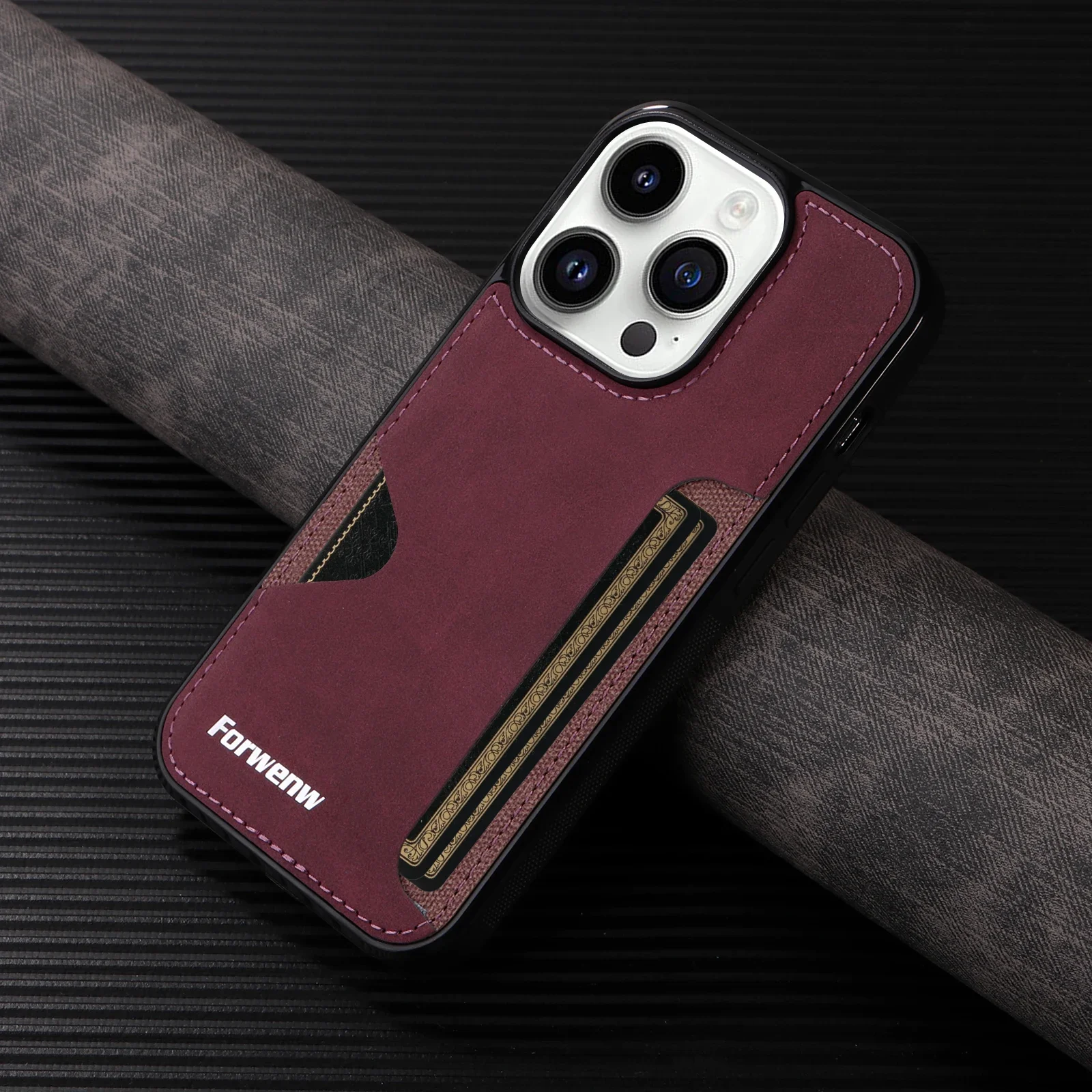 Leather Card Slot Wallet Phone Case - Ultra Thin Book Cover