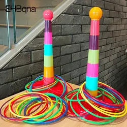 Children Throw Circle Game Ferrule Stacked Toys Fun Indoor Outdoor Parent-Child Interactive Circle Layers Early Education Gift