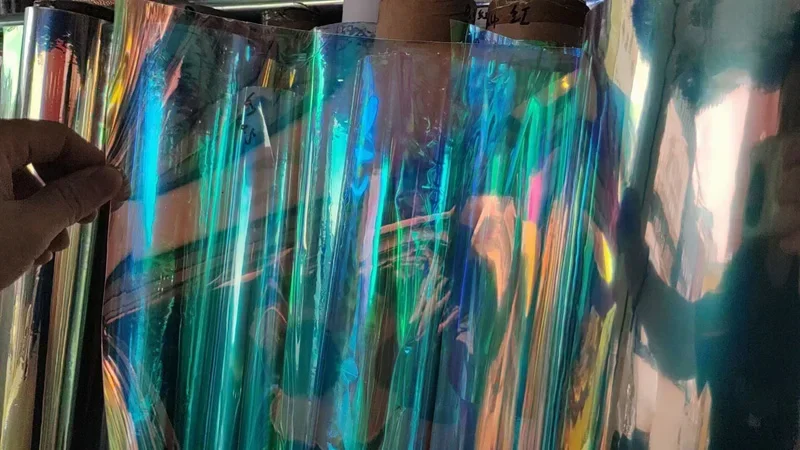 합성 PVC 무지개빛 필름 재료 0.3mm 두께
