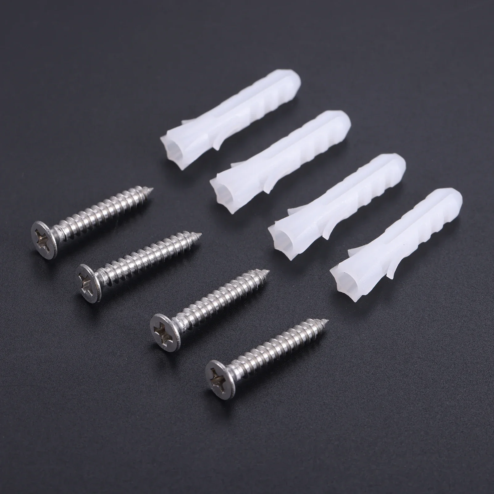 4 Set Self-tapping Screws Expansion Tubes 4x25mm Small Decorative Shelves Picture Frames Hanging Tool Home Accessories