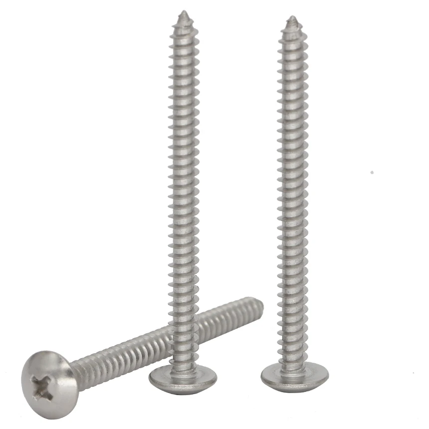 

M3 M3*10 M3x10 M3*14 M3x14 316 Stainless Steel Pointed Phillips Cross Recessed Round Truss Mushroom Head Self Tapping Screw