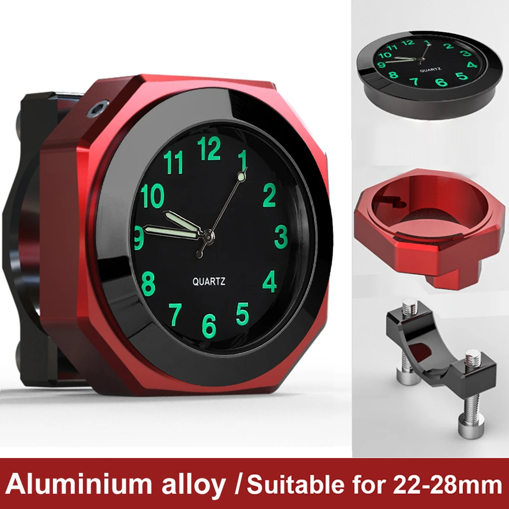 Aluminum-Alloy-Motorcycle-Clock-Waterproof-Mount-Quartz-Clock-Watch ...