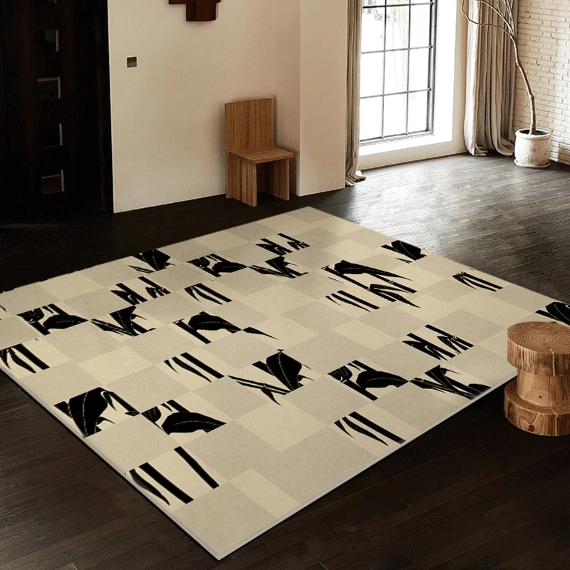 

Large Area Living Room Carpets Chinese Style Bamboo Retro Coffee Table Carpet Elegant Plush Bedroom Rugs Soft Cloakroom Rug 양탄자