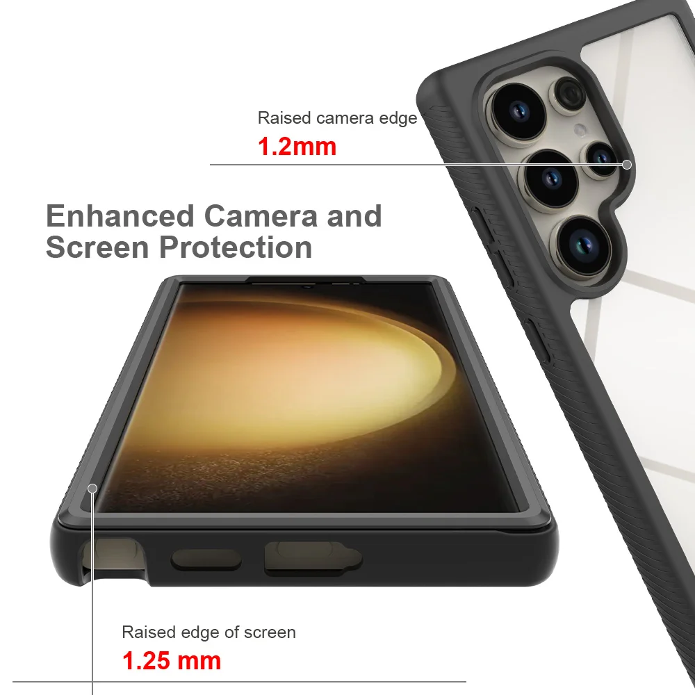 Enhanced Protective Hybrid Case with Built-in Screen Protector - 360° Shockproof Design