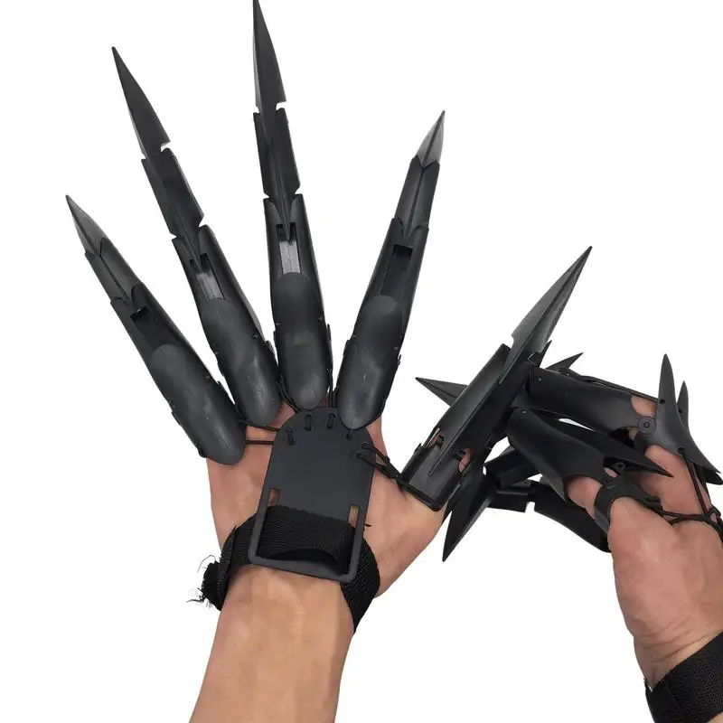 

Halloween Articulated Fingers Flexible Skeleton Hand Claws Scary Cosplay Accessories For Halloween Themed Parties Haunted Houses