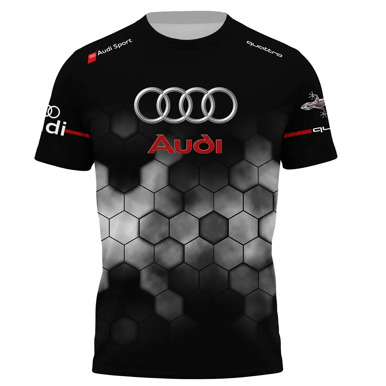 thumbnail image 1 of Conjuntos familiares a juego Camisetas de carreras Audi Ropa para hombres y mujeres Camisas de manga corta con cuello redondo Tops suaves y livianos de secado rápido, 1 of 5