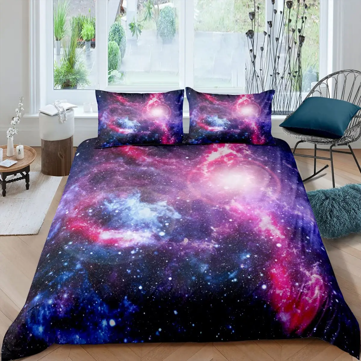 Polyester Quilt Cover For Boy Galaxy Duvet Cover Set 3d Printed Space polyester-quilt-cover-for-boy-galaxy-duvet-cover-set-3d-printed-space