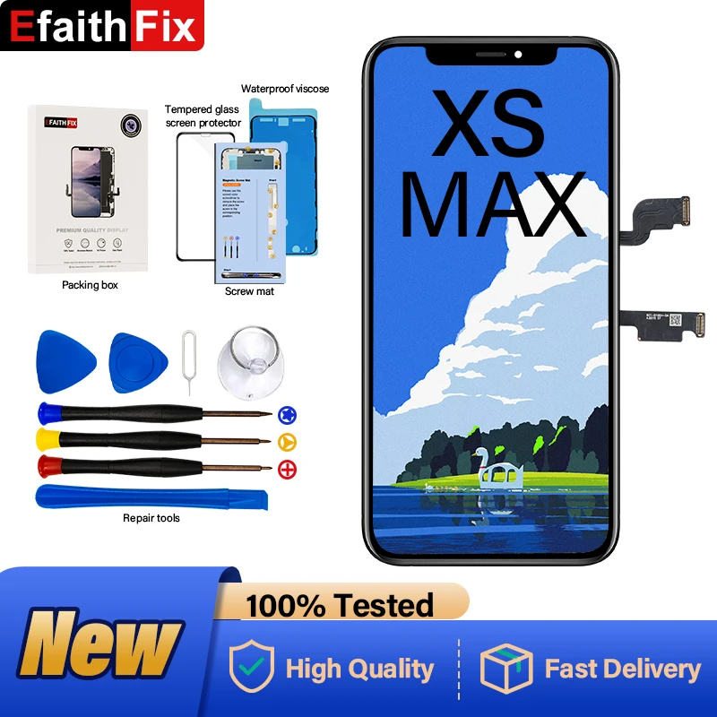 EFAITHFIX For iPhone Xs MAX LCD Screen Replacement 6.5 Inch Assembly  Display 3D Touch Screen Digitizer With Repair Tools Kit AliExpress
