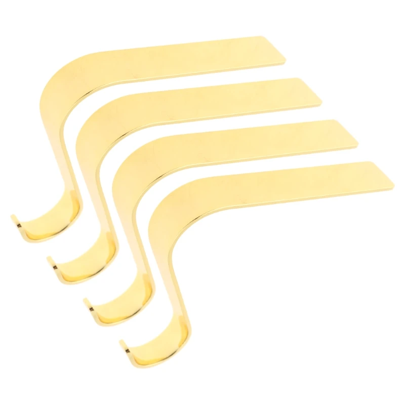 

4 Pcs Christmas Stocking Holders Metal Mantel Stockings Hangers Shelf Grip Decor