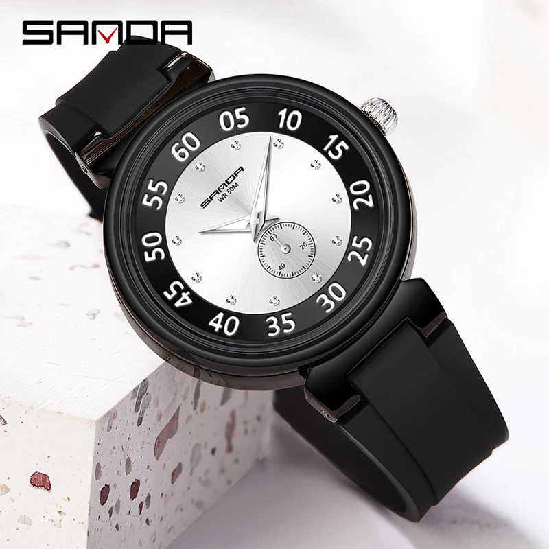 men s classic business watch waterproof shockproof luminous calendar multi color watch multi color choice for friends and family SANDA Top Brand Luxury Quartz Watch Fashion Simple Men Watch Luminous 50M Waterproof Wrist Watch Shockproof Wear Resistant 3212