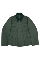 GUHA-026 WWII Geman Heer M43 Officer Summer HBT Reed Green Field Tunic