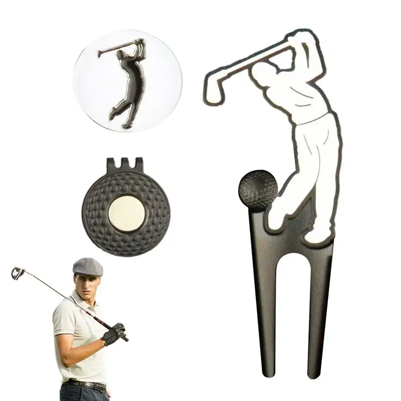 

Golf Divot Repair Tool Golf Hat Clip Ball Marker Durable Metal Green Tool Creative Ball Marker Hat Clip Portable Golf