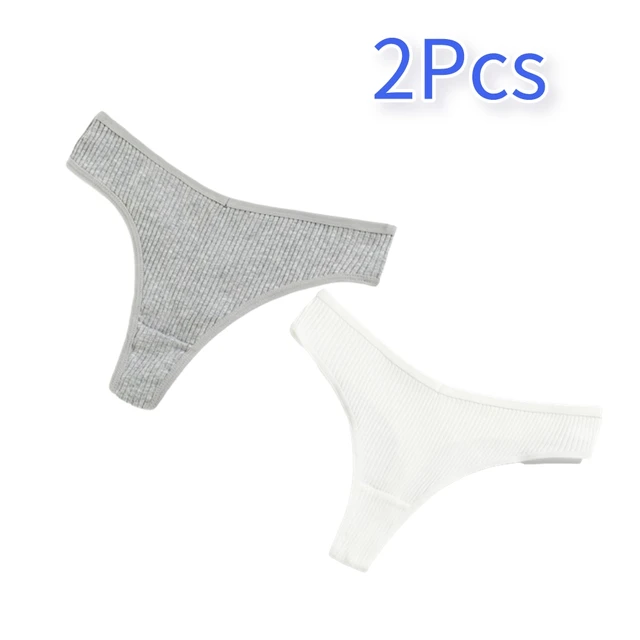 2pcs Women Cotton Thongs M L XL XXL Oversize Female Underwear