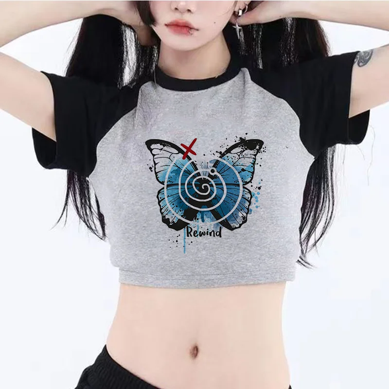 Life Is Strange Fairy Grunge Streetwear Cyber Y2K Crop Top Girl Gothic Anni '90 Kawaii Graphic Clothes