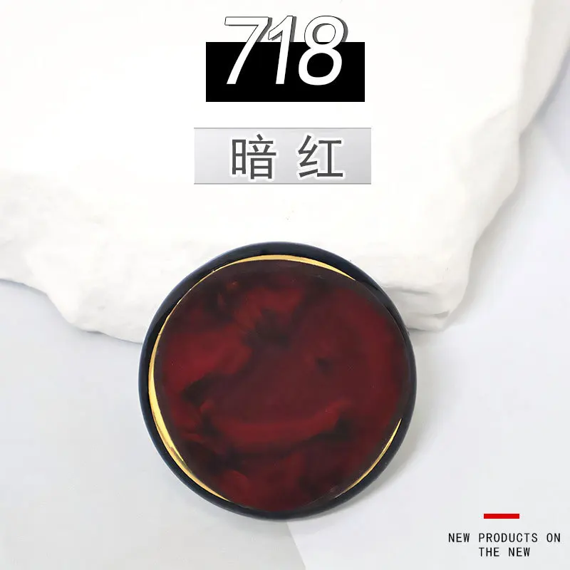 12 개/몫 25mm 도매 절묘한 매트 컬러 수지 단추 윈드 브레이커 모직 코트 단추 라운드 정장 셔츠 액세서리 N690