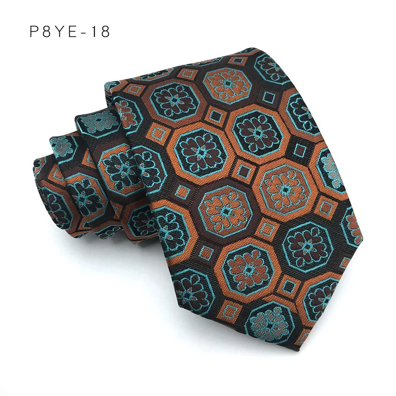 Luxus 8CM Herren Krawatte Gestreiften Streifen Krawatten Für Mann Bräutigam Trauzeuge Jacquard Gewebt Krawatte Formale Business Party Zubehör – Detail 21