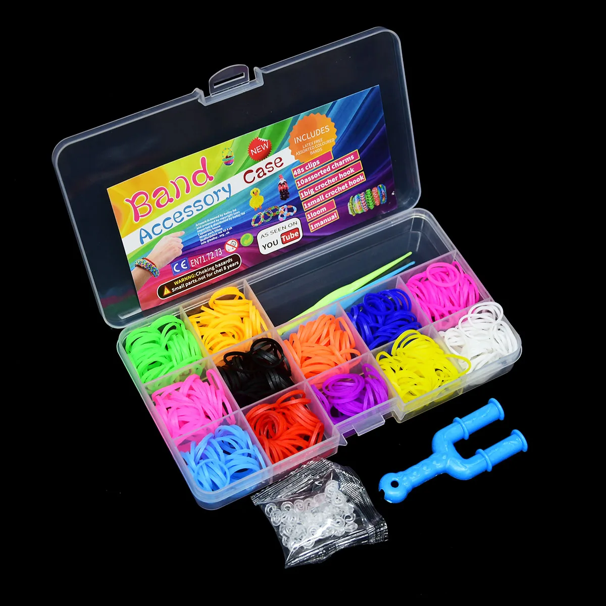 Elastic Rubber Bands DIY Tool Set Colorful Weave Machine Bracelet Handicraft Kit for Girls Kids 7 8 10 Years Loom Band Kit Weaver Jewellery Making Friendship Bracelet Rubber Band Bracelet Model Craft Tools