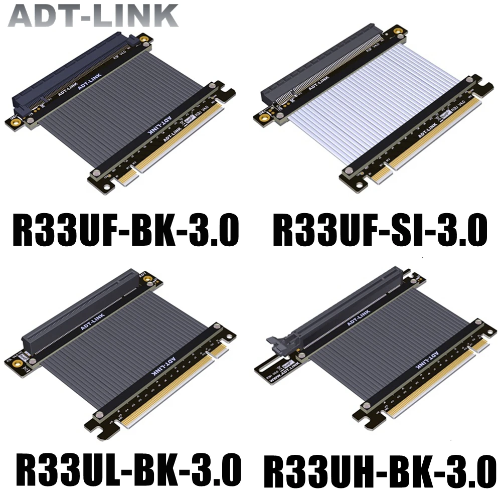 Cheap Adt Universal Gaming Pci-E X16 Riser Cable Pci Express Graphics Video Card Extension Cable Atx Rog Case Gpu Riser Extender