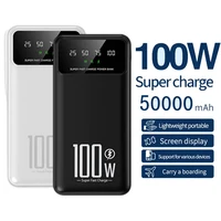 Nouvelle batterie externe 2025 30000mAh Haute capacité 100W Charge rapide Chargeur portable Batterie externe pour iPhone Huawei 2