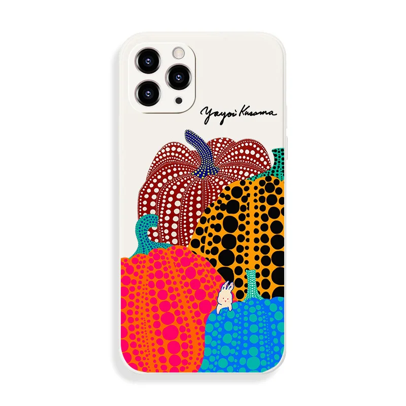 Colorful Line Pumpkin Polka Dot Matte Phone Case - Transparent Edition