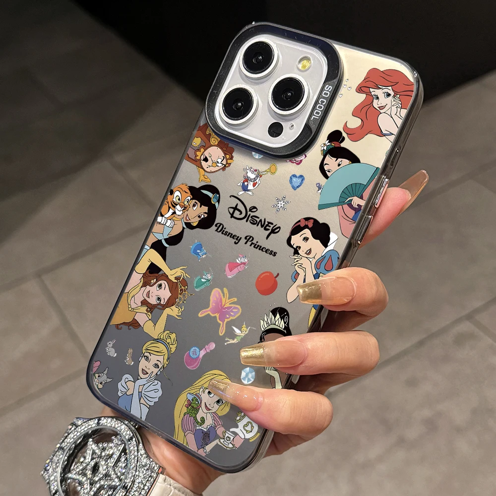 Enchanting Cartoon Princess Witch Villain Colorful Silver Phone Case Cover