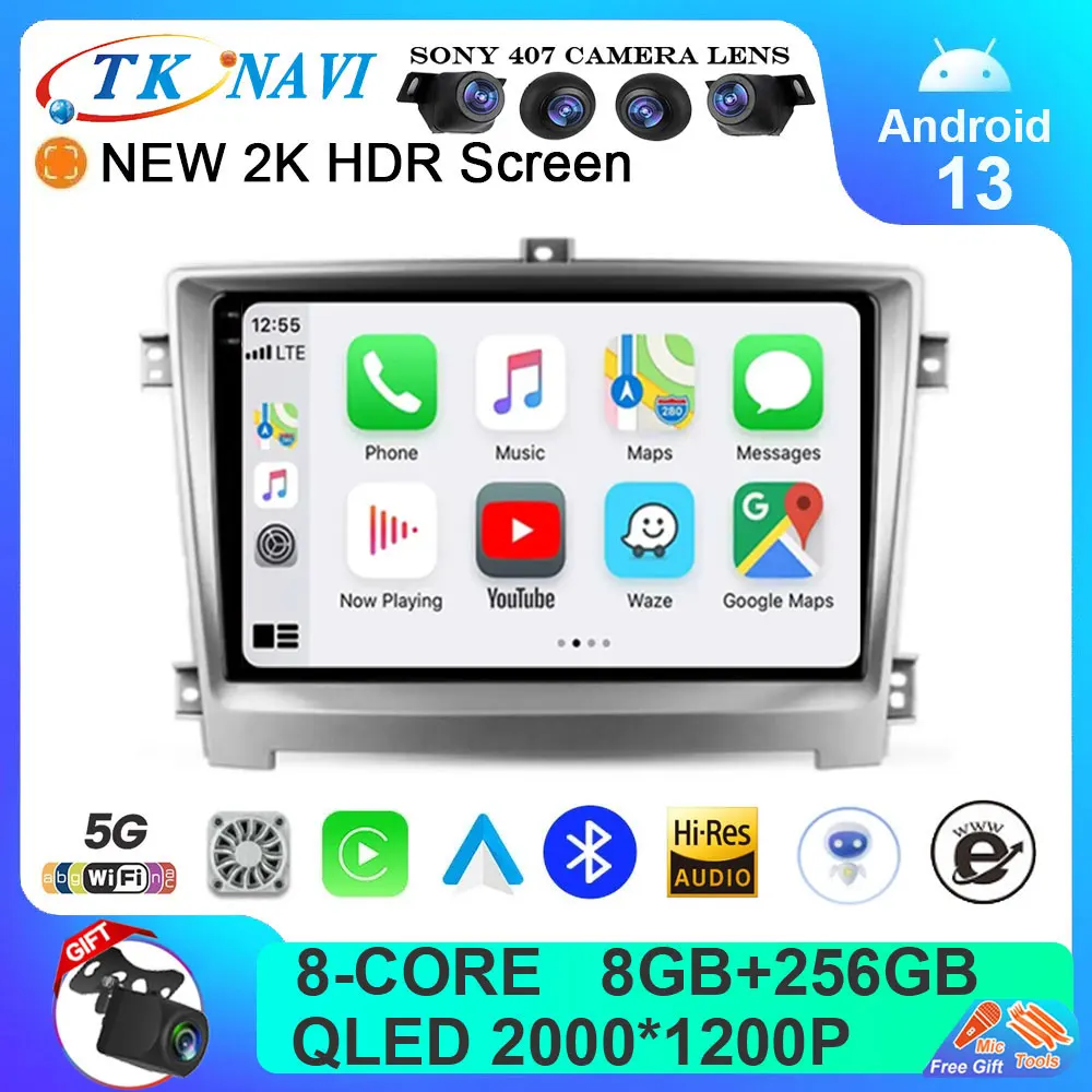 

Android 13 Car Radio For Hawtai Santa Fe 7 2017 Carplay QLED AutoRadio Multimedia Video Player Navigation Stereo GPS No 2Din DVD