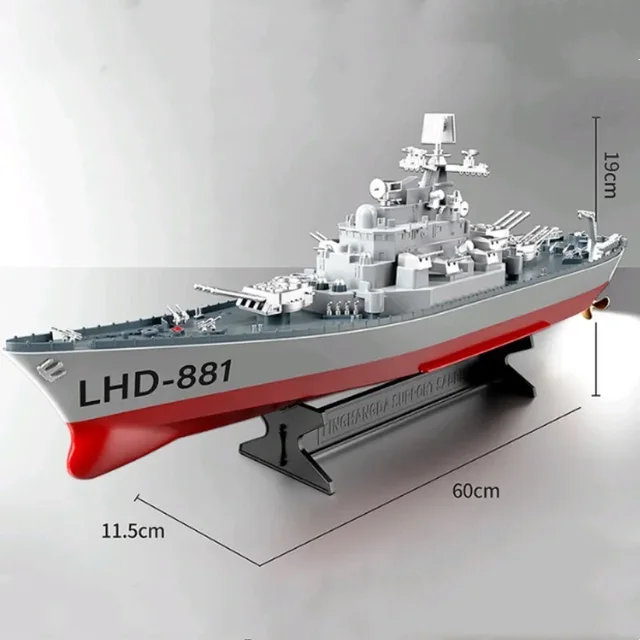 1:390 Scale Remote Control Battleship Warship Boats Large Rc Ship Electric Simulation Battle Military Game Toy Children Gift 6