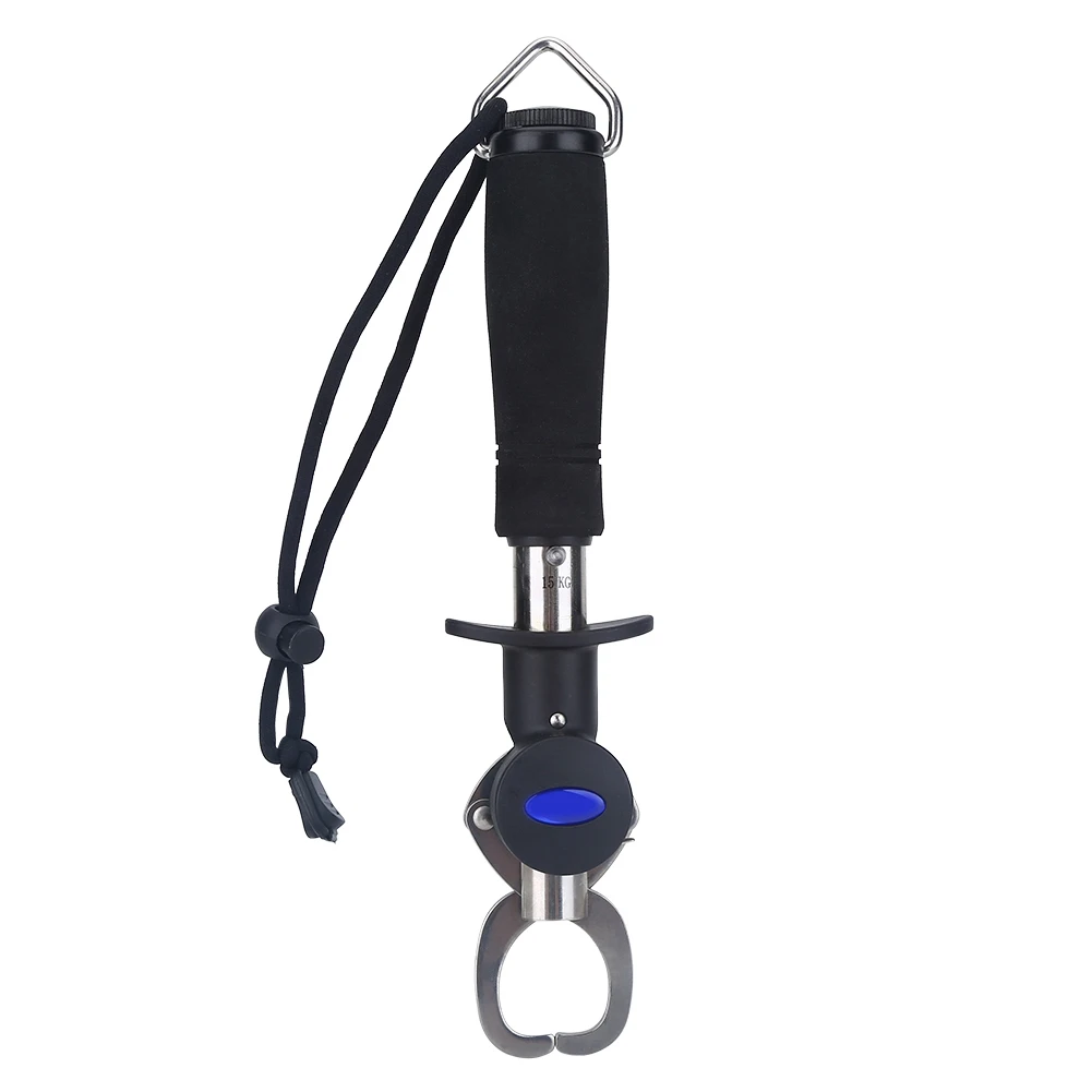 Pince à lèvres pour poissons avec mètre ruban intégré 15kg - Gripper pêche durable avec balance