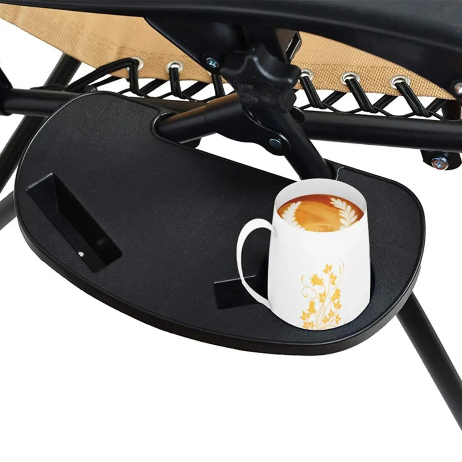 Plastic Universal Chair Cup Holder Snack Tray for Leisure Chair Garden Recliner Sun Lounger Clip Side Table