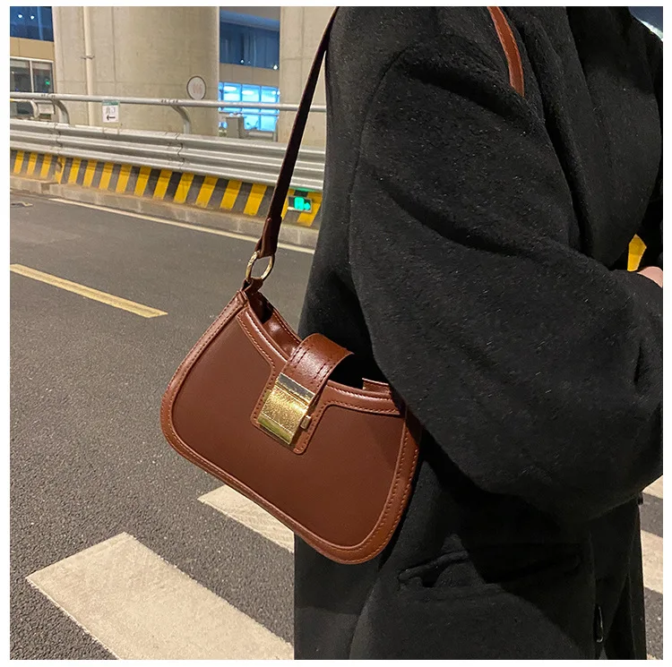 Vintage Style Ladies Shoulder Bag Lacquer Leather Handbag_voghion.com
