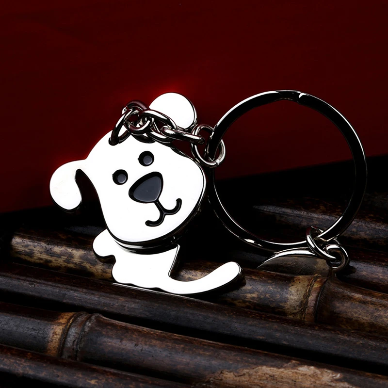 Hochwertiger Metall-Schlüsselanhänger mit Wackelhund, Modisches Taschenaccessoire – Detail 10
