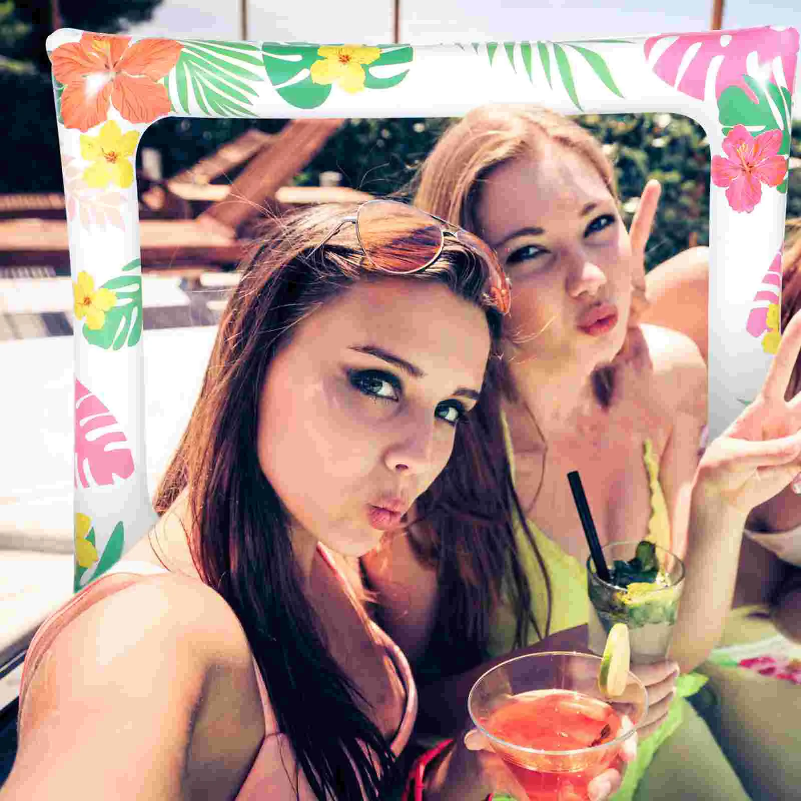 

Luau Photo Booth Props Inflatable Frame Wedding Decorations Hawaii Party Supply