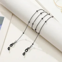 Elegant Beaded Eyewear Chain for Glasses and Sunglasses (Black)
