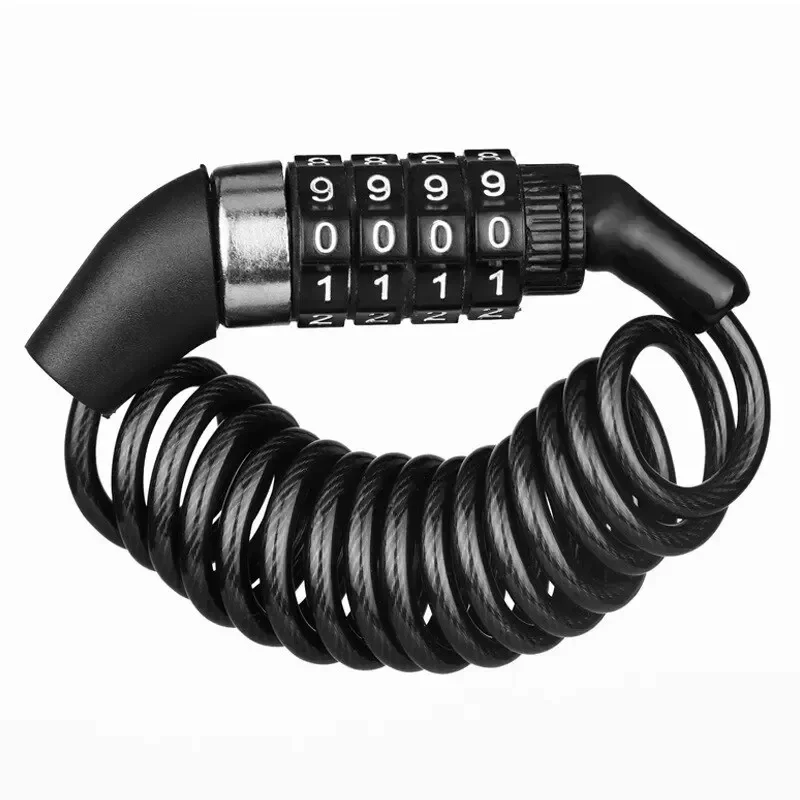 Mountain bike frame lock Bicycle mini combination lock Durable wire lock Portable helmet lock Bicycle accessories