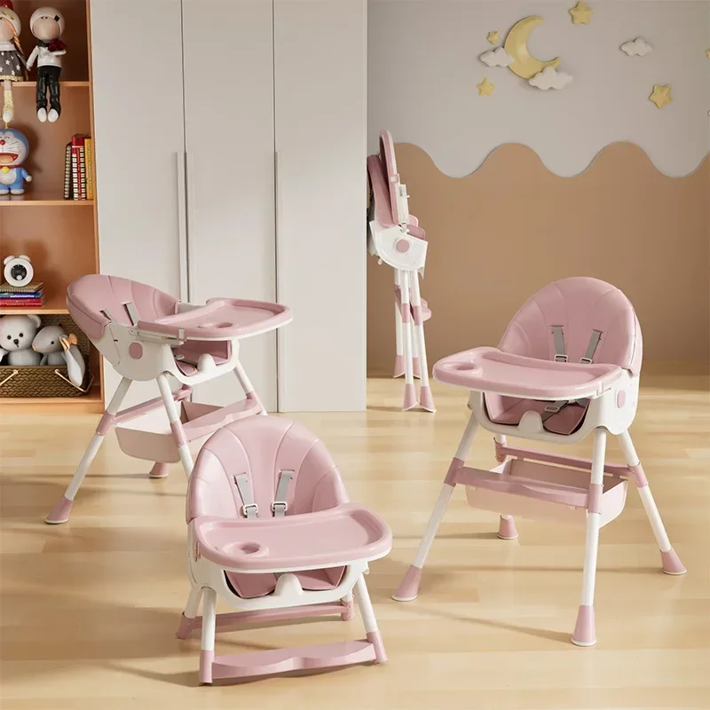 Multi Functional Infant Toddler Dining Chairs Children's Dining Tables Chairs Foldable Portable Seats for Sitting Lying Down