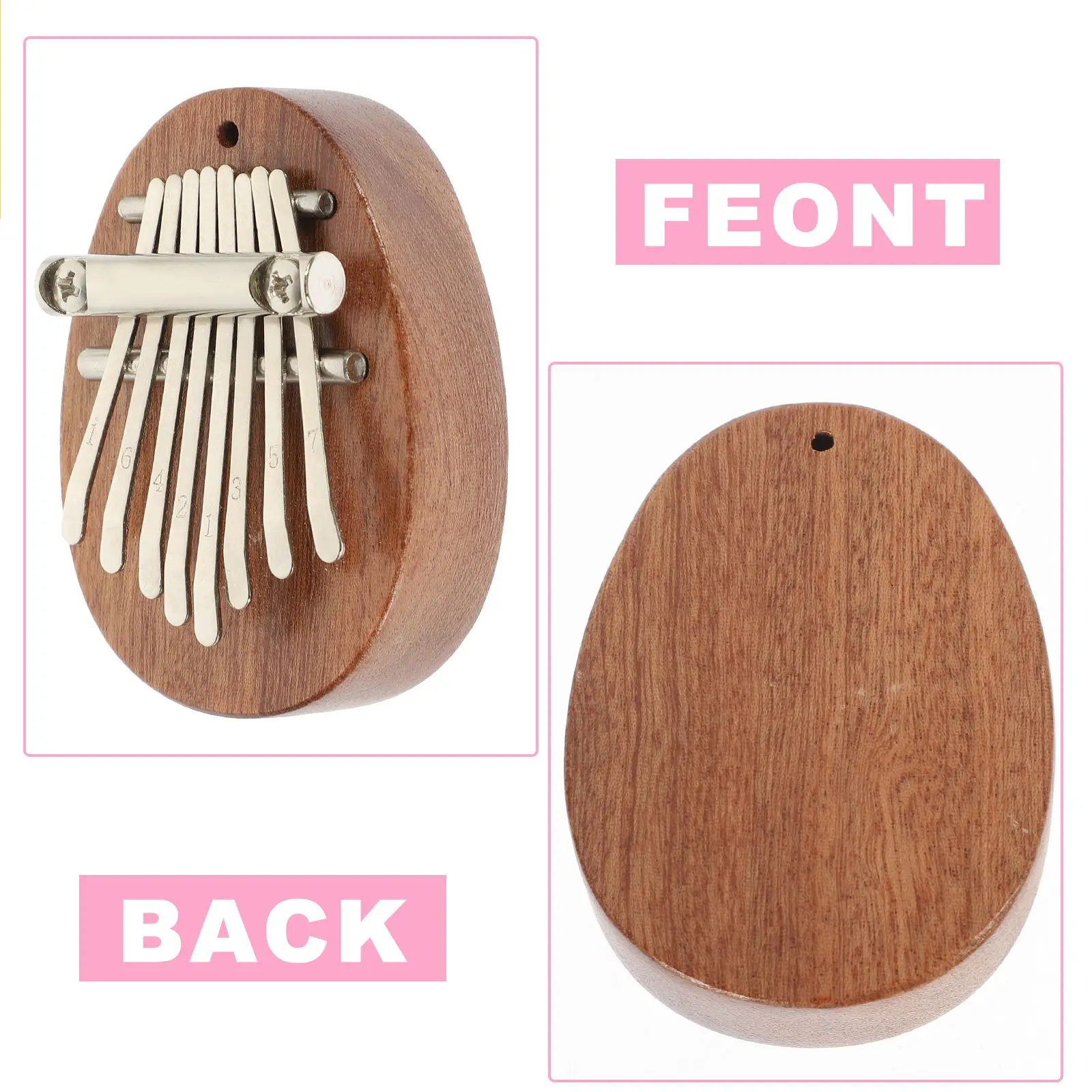 Mini Size Thumb Piano 8 Keys Thumb Piano Portable Kalimba Musical Instrument Finger Wood Sound Box Percussion