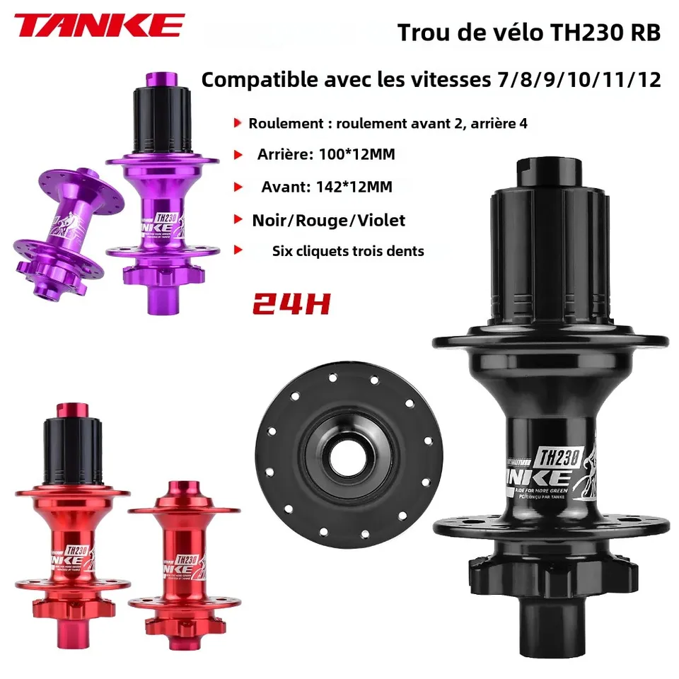 Moyeu Arrière Vélo Boost 148x12mm - Axe Traversant, 32 Trous, 6 Roulements