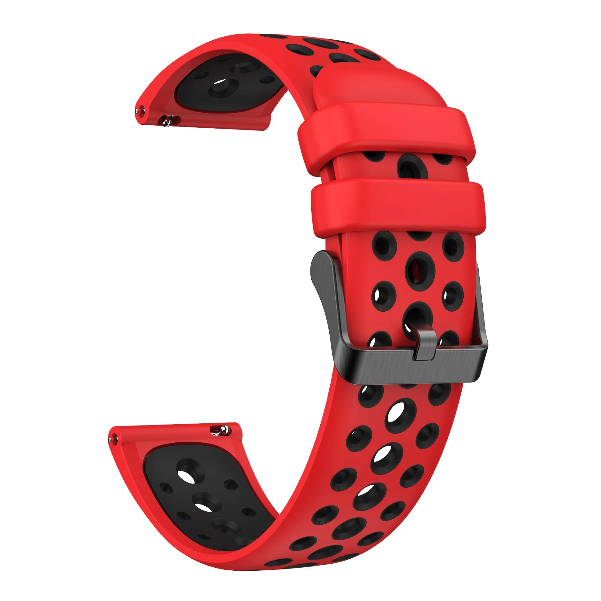 Soft Two-Tone Silicone Replacement Watch Band - 20mm/22mm