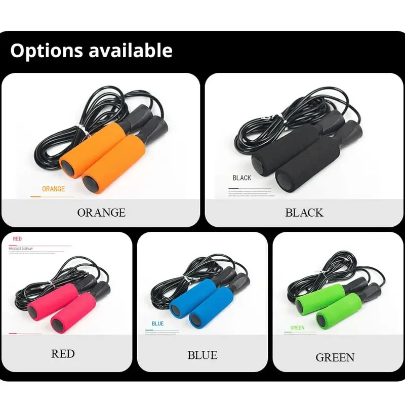 Speed Skipping Rope Sports Unisex Student Fitness Jump Rope Plastic Training Jump Rope Bearing Handle Jump Rope PVC Rope 4
