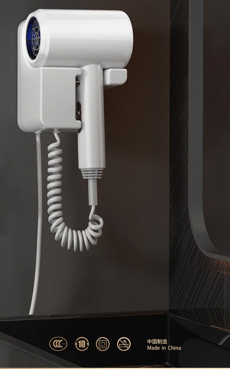 Latest Wall Mounted Non Perforated Hair Dryer For Hotels/Homestays, Household Ba
